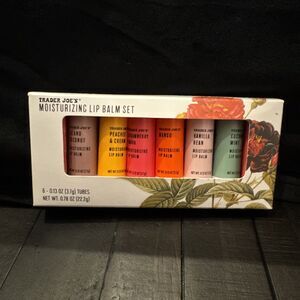 TRADER JOE'S Moisturizing Lip Balm Soothe Dry Lips Set of 6 Flavors NEW SEALED
